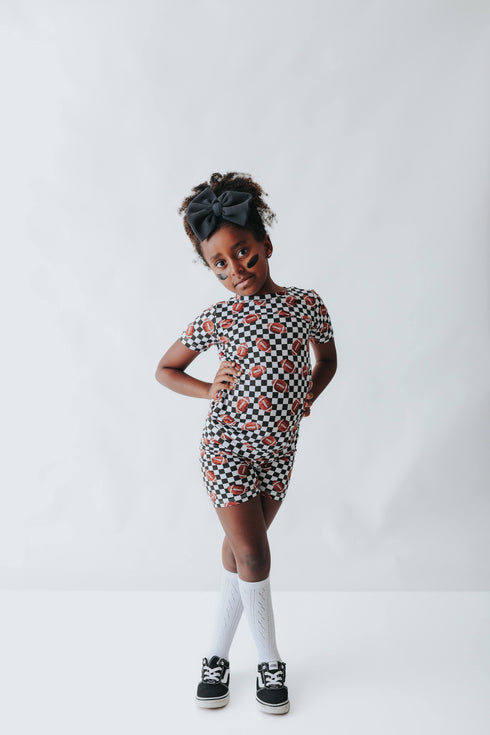 checkered-football-dream-short-set Dream-Big-Little-Co-pajama-baby-blanket